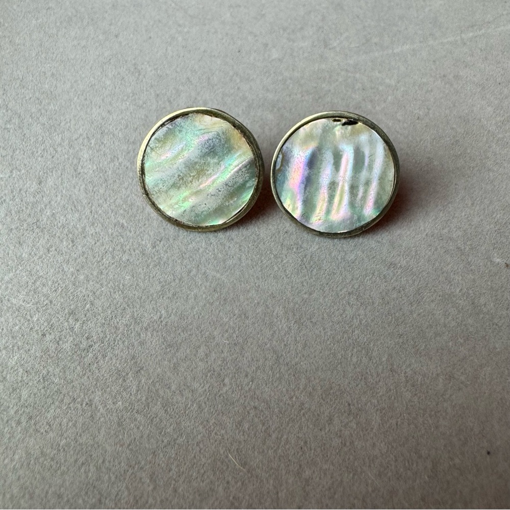 Estate sale jewelry earrings stone silver vintage